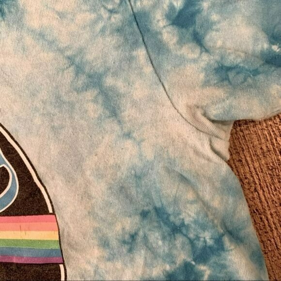 Pink Floyd the dark side of the moon tie dye short sleeve crop top t-shirt - M - Picture 5 of 6